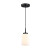 6135400 - Shamus 1-Light Indoor Mini Pendant Black White Opal Glass - Westinghouse