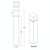 LED-BLD-3P22-SQ-5CCT-UNV-CN-FL-BL-44 - 22W Selectable CCT Bollard - Envision