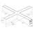 LED-ALIN2-FL-22X22-X-3P50-D-5CCT-TML - 2' X-Shape LED Downlight 5CCT 20W - Envision