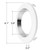 CMD-TRIM-4-CSH-WH-SM - 4" Clear-Specular Haze Reflector White Trim for CMD Downlights - Envision