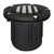 IGL-RB-BR-MBL-12V - 12V In-Ground Well Light Ribbed Lens Matte Black - Envision