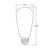 LED-FLM-ST64-4W-18K - 4W ST64 LED Filament Bulb 1800K 120V - Envision