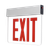 PT-EXL-EDL-1-R-CLR-AL - Edge-Lit Red Exit Sign Clear Aluminum 3.5W 120-277V - Portor Lighting