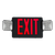 82358-B - LED Exit Emergency Combo Black Red 120-277V - Premium Quality Lighting (PQL)