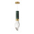 SM30141WTVAMNAB - Burgeon Single Pendant 5in Wide White Fabric - Studio M