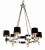 SM23766BTPS - Jefferson 6-Light 37.5" Suspension Chandelier Plated Silver - Studio M
