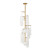 SM24827WANAB - Megalith Stone 5-Light LED Suspension Pendant Natural Aged Brass - Studio M