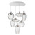 SM49317CL - Ray Dance LED Multi-Light Pendant Brushed Aluminum - Studio M