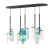 SM24815DCGM - Megalith 5-Light 48" LED Linear Pendant Dichroic Glass - Studio M