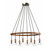SM23825CLWN - Scan 8-Light Linear Suspension Pendant Walnut Clear Glass - Studio M