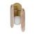 SM24810RJNAB - Megalith Stone 7" LED Wall Sconce Natural Aged Brass - Studio M