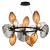 SM49303EMSKBK - Ray Dance 18-Light 3 Cluster LED Pendant 41in Black - Studio M