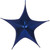 WGC-78882 - 60" Blue Metallic Unlit Fold Flat Commercial Star - Red Sleigh