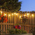 WGC-79412 - 50' Warm White LED FlexFilament Commercial Satin Patio String Light Set with 50 G50 Bulbs, E17 Base, White Wire, 12" Spacing - Wintergreen Corporation
