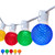 WGC-79447 - 25' Multicolor LED Commercial Patio String Light Set with 25 G50 Bulbs, E12 Base, White Wire, 12" Spacing - Wintergreen Corporation