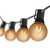 WGC-80935 - 50' Warm White LED FlexFilament Commercial Shatterproof Patio String Light Set with 50 G50 Bulbs, E17 Base, Black Wire, 12" Spacing - Wintergreen Corporation