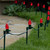 WGC-81200 - C7 Red LED Commercial Christmas Pathway Lights, 7.5" Stakes, 100 Lights, 100', Green Wire, 12" Spacing - Wintergreen Corporation