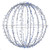 WGC-81466 - 37" Blue LED Commercial Mega Sphere Light Ball, Fold Flat, 450 Lights, White Wire - Wintergreen Corporation