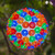 WGC-82862 - 7.5" 5mm Multicolor LED Starlight Sphere, 120 Lights, Green Wire - Wintergreen Corporation