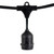 WGC-83264 - E26 Medium Light Patio Stringer, 10 Amp SJTW, 15', Black Wire, 18" Spacing, with Drops - Wintergreen Corporation