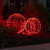 WGC-83546 - 20" Red LED Light Ball, Fold Flat White Frame, 200 Lights - Wintergreen Corporation