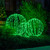 WGC-83556 - 8" Green LED Light Ball, Fold Flat White Frame, 32 Lights - Wintergreen Corporation