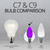 WGC-83623 - C7 Purple LED Opaque Bulbs, 25-Pack - Wintergreen Corporation