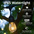 WGC-84121 - 30' Warm White LED FlexFilament Commercial Shatterproof Patio String Light Set with 10 S14 Bulbs, Black Wire, 36" Spacing, with Drops - Wintergreen Corporation