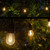 WGC-84122 - 45' Warm White LED FlexFilament Commercial Shatterproof Patio String Light Set with 15 S14 Bulbs, Black Wire, 36" Spacing, with Drops - Wintergreen Corporation