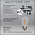 WGC-84213 - 50' Warm White LED Commercial Straight Filament Shatterproof Patio String Light Set with 25 S14 Bulbs, Black Wire, 24" Spacing, with Drops - Wintergreen Corporation