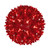 WGC-84306 - 6" T5 Red LED Starlight Sphere, 50 Lights, Green Wire - Wintergreen Corporation