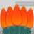 WGC-84649 - C9 Amber LED Commercial Smooth Halloween Lights, 25 Lights, 25', Green Wire, 12" Spacing - Wintergreen Corporation