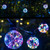 WGC-84762 - 30' RGB LED Commercial Color Change Patio String Light Set with 10 G95 Fairy Light Bulbs, Black Wire, 36" Spacing - Wintergreen Corporation