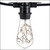WGC-84769 - 45' Warm White LED Commercial Patio String Light Set with 15 ST64 Fairy Light Bulbs, Black Wire, 36" Spacing - Wintergreen Corporation