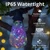 WGC-84774 - 30' RGB LED Commercial Color Change Patio String Light Set with 10 ST64 Fairy Light Bulbs, Black Wire, 36" Spacing - Wintergreen Corporation