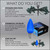 WGC-84786 - C9 Blue LED Commercial Christmas Pathway Lights, 5" Stakes, 50 Lights, 50', Green Wire, 12" Spacing - Wintergreen Corporation