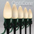 WGC-84824 - C9 Warm White LED Commercial Smooth Christmas Pathway Lights, 5" Stakes, 100 Lights, 100', Green Wire, 12" Spacing - Wintergreen Corporation