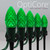 WGC-84833 - C7 Green LED Commercial Christmas Pathway Lights, 5" Stakes, 25 Lights, 25', Green Wire, 12" Spacing - Wintergreen Corporation