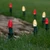 WGC-84844 - C7 Warm White/Red LED Commercial Christmas Pathway Lights, 5" Stakes, 50 Lights, 50', Green Wire, 12" Spacing - Wintergreen Corporation