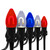 WGC-85146 - C7 Multicolor LED Commercial Shatterproof Patriotic Pathway Lights, 5" Stakes, 15 Lights, 15', Black Wire, 12" Spacing - Wintergreen Corporation