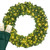 WGC-85556 - 48" 5mm Warm White LED Commercial Oregon Fir Prelit Wreath, 150 Lights - Red Sleigh