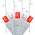 WGC-85682 - 5mm Cool White/Red LED Icicle Lights, 70 Lights, 7.5', White Wire, 3" Spacing - Wintergreen Corporation