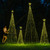 WGC-87462 - 12' Warm White LED Animated Outdoor Lightshow Tree, Black Frame, 700 Lights - Wintergreen Corporation