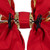 WGC-87482 - 24" Red with Gold Trim Structural 3D Canvas Bow - Red Sleigh
