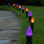 WGC-87669 - C7 Purple/Orange LED Commercial Smooth Halloween Pathway Lights, 5" Stakes, 50 Lights, 50', Black Wire, 12" Spacing - Wintergreen Corporation