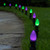 WGC-87670 - C7 Purple/Green LED Commercial Smooth Halloween Pathway Lights, 5" Stakes, 50 Lights, 50', Black Wire, 12" Spacing - Wintergreen Corporation