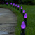 WGC-87673 - C7 Purple LED Commercial Smooth Halloween Pathway Lights, 5" Stakes, 25 Lights, 25', Black Wire, 12" Spacing - Wintergreen Corporation