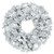 VIC-A806325LED - 24" Flocked Alaskan Wreath LED 50 Warm White - Vickerman