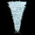 VIC-G235471LED - 7' x 62" Irid White Upside Down WA 750 Pure White - Vickerman