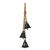 VIC-JE231330 - 3.5" Matte Gunmetal Bells X3 Ornament, 2-Pack - Vickerman